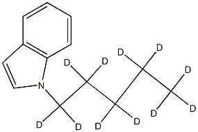 1-(1,1,2,2,3,3,4,4,5,5,5-undecadeuteriopentyl)indole 结构式