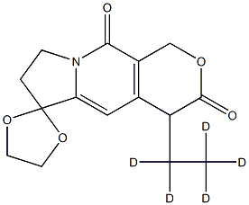 4'-(1,1,2,2,2-pentadeuterioethyl)spiro[1,3-dioxolane-2,6'-1,4,7,8-tetrahydropyrano[3,4-f]indolizine]-3',10'-dione 结构式