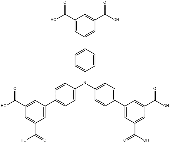 4',4''',4'''''-腈基三((1,1′-联苯)-3,5-二羧酸) 结构式