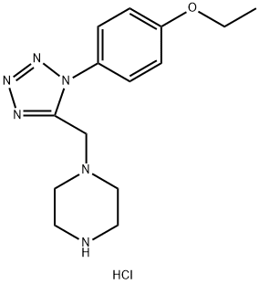 1-((1-(4-乙氧基苯基)-1H-四唑-5-基)甲基)哌嗪二盐酸盐 结构式