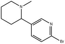 2-溴-5-(1-甲基-2-哌啶基)吡啶 结构式