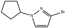 3-溴-1-环戊基-1H-吡唑 结构式