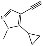 5-环丙基-4-乙炔基-1-甲基-1H-吡唑 结构式