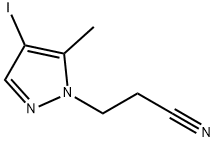 3-(4-碘-5-甲基-1H-吡唑-1-基)丙腈 结构式