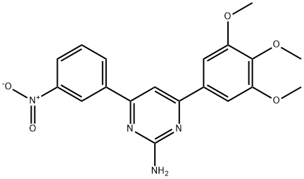 4-(3-nitrophenyl)-6-(3,4,5-trimethoxyphenyl)pyrimidin-2-amine 结构式
