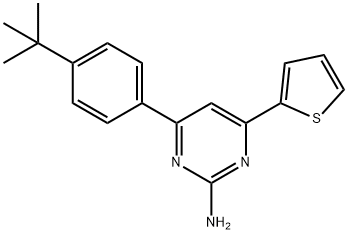 4-(4-tert-butylphenyl)-6-(thiophen-2-yl)pyrimidin-2-amine 结构式