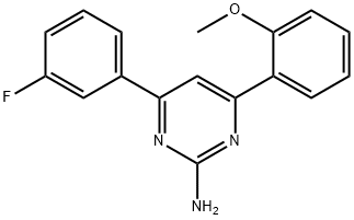 4-(3-fluorophenyl)-6-(2-methoxyphenyl)pyrimidin-2-amine 结构式
