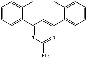 4,6-bis(2-methylphenyl)pyrimidin-2-amine 结构式