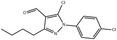 3-butyl-5-chloro-1-(4-chlorophenyl)-1H-pyrazole-4-carbaldehyde 结构式