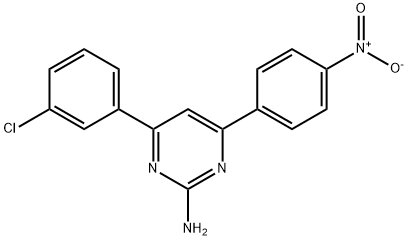 4-(3-chlorophenyl)-6-(4-nitrophenyl)pyrimidin-2-amine 结构式