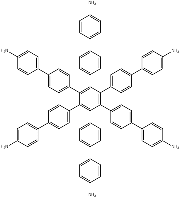 六(4-氨基联苯基)苯 结构式