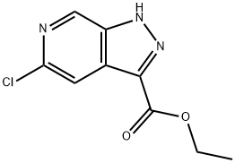 ETHYL 5-CHLORO-1H-PYRAZOLO[3,4-C]PYRIDINE-3-CARBOXYLATE 结构式