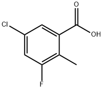 5-Chloro-3-fluoro-2-methylbenzoic acid 结构式