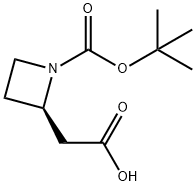 (R)-2-(1-(TERT-BUTOXYCARBONYL)AZETIDIN-2-YL)ACETIC ACID 结构式