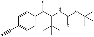 2-(BOC-AMINO)-2-T-BUTYL-1-(4-CYANOPHENYL)ETHANONE 结构式