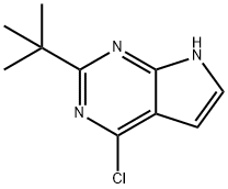 2-tert-butyl-4-chloro-7H-pyrrolo[2,3-d]pyrimidine 结构式
