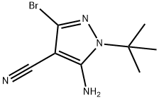 5-AMINO-3-BROMO-1-(TERT-BUTYL)-1H-PYRAZOLE-4-CARBONITRILE 结构式