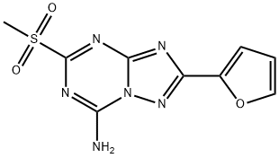 2-(呋喃-2-基)-5-(甲基磺酰基)-[1,2,4]三唑并[1,5-Α][1,3,5]三嗪-7-胺 结构式