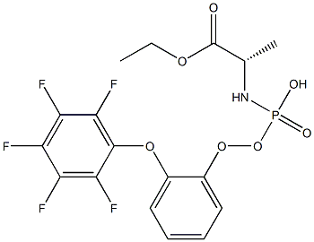 (S)-ethyl 2-(((S)-(perfluorophenoxy)(phenoxy)phosphoryl)amino)propanoate 结构式