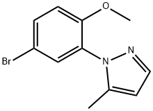 1-(5-BROMO-2-METHOXYPHENYL)-5-METHYL-1H-PYRAZOLE 结构式