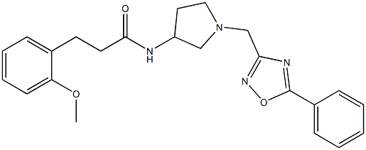 3-(2-methoxyphenyl)-N-[1-[(5-phenyl-1,2,4-oxadiazol-3-yl)methyl]pyrrolidin-3-yl]propanamide 结构式