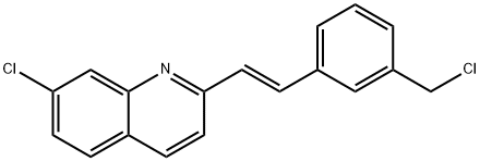 (E)-7-氯-2-(3-(氯甲基)苯乙烯基)喹啉 结构式