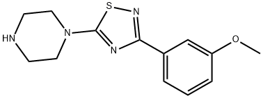 1-[3-(3-methoxyphenyl)-1,2,4-thiadiazol-5-yl]piperazine 结构式