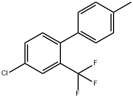 4-氯-4'-甲基-2-(三氟甲基)-1,1'-联苯 结构式