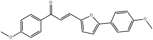 (E)-1-(4-methoxyphenyl)-3-(5-(4-methoxyphenyl)furan-2-yl)prop-2-en-1-one 结构式