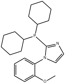 2-(DICYCLOHEXYLPHOSPHINO)-1-(2-METHOXYPHENYL)-1H-IMIDAZOLE 结构式