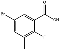 5-溴-3-氟-2-甲基苯甲酸 结构式