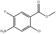 4-氨基-2-氯-5-氟苯甲酸甲酯 结构式