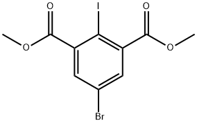 5-溴-2-碘间苯二甲酸二甲酯 结构式