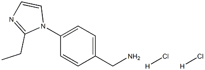 [4-(2-ethylimidazol-1-yl)phenyl]methanamine:dihydrochloride 结构式