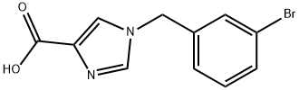 1-[(3-Bromophenyl)methyl]-1H-imidazole-4-carboxylic acid 结构式