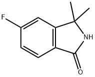 5-氟-3,3-二甲基异吲哚-1-酮 结构式