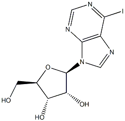 9H-Purine, 6-iodo-9-b-D-ribofuranosyl- 结构式