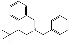 N,N-二苯甲基-3-氟-3-甲基丁烷-1-胺 结构式
