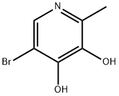 5-溴-2-甲基吡啶-3,4-二醇 结构式