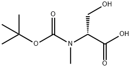 N-(叔丁氧羰基)-N-甲基-D-丝氨酸 结构式