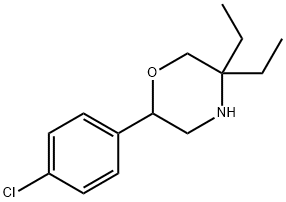 2-(4-chlorophenyl)-5,5-diethylmorpholine 结构式