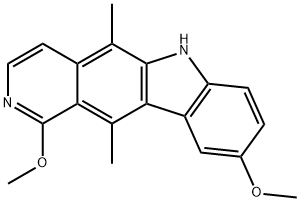 1,9-二甲氧基-5,11-二甲基-6H-吡啶并[4,3-B]咔唑 结构式