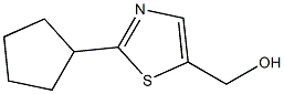 (2-Cyclopentylthiazol-5-yl)methanol 结构式