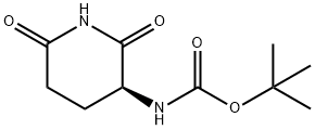 (S)-3-Boc-amino-2,6-dioxopiperidine 结构式