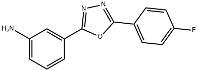 3-[5-(4-Fluoro-phenyl)-[1,3,4]oxadiazol-2-yl]-phenylamine 结构式