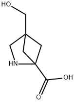 4-Hydroxymethyl-2-aza-bicyclo[2.1.1]hexane-1-carboxylic acid 结构式