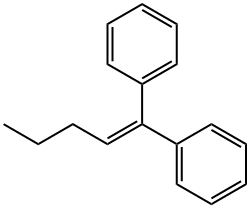 Benzene, 1,1'-(1-pentenylidene)bis- 结构式
