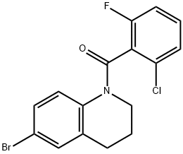 (6-bromo-3,4-dihydroquinolin-1(2H)-yl)(2-chloro-6-fluorophenyl)methanone 结构式