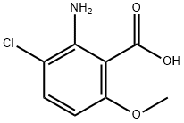 2-AMINO-3-CHLORO-6-METHOXYBENZOIC ACID 结构式