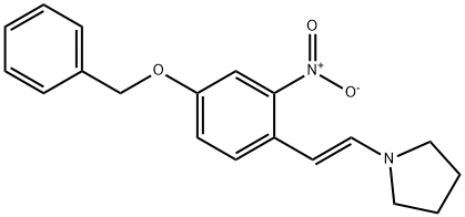 (E)-1-(4-(benzyloxy)-2-nitrostyryl)pyrrolidine 结构式